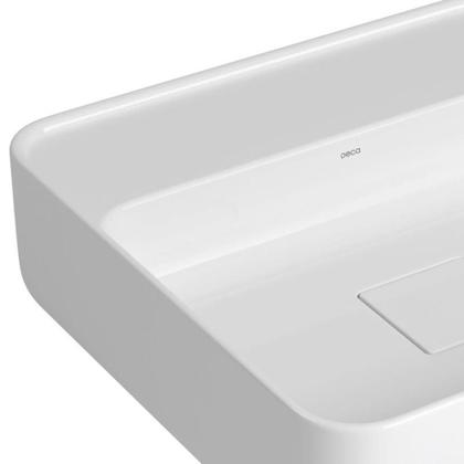 Imagem de Cuba De Apoio Quadrada Com Mesa Slim Branco Deca 40 cm