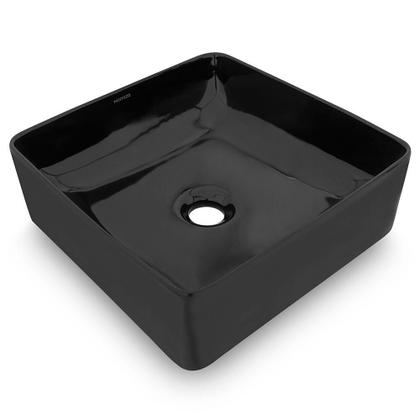 Imagem de Cuba de Apoio Quadrada Modaza Bella Slim Nero, Preta