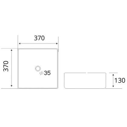 Imagem de Cuba de Apoio Quadrada Modaza Bella Slim Nero, Preta