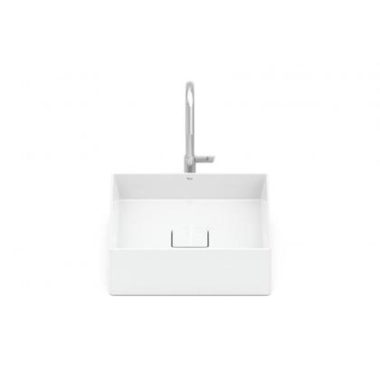Imagem de Cuba de Apoio Quadrada Sem Mesa Terra T4 Branco  Roca 35x35cm