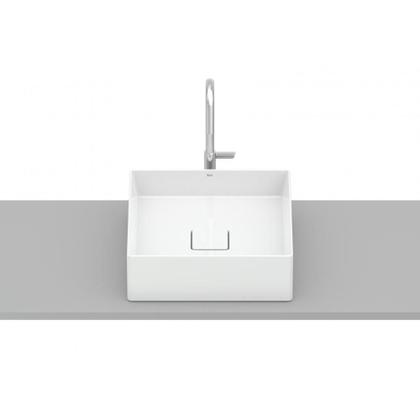 Imagem de Cuba de Apoio Quadrada Sem Mesa Terra T4 Branco  Roca 35x35cm