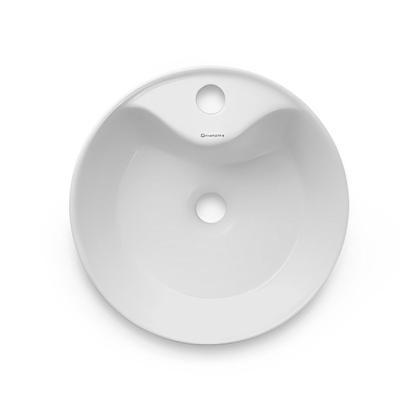 Imagem de Cuba de Apoio Redonda 36x14cm Com Torneira Lóggica e Kit Instalação