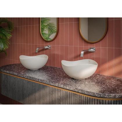 Imagem de Cuba De Apoio Redonda Ruy Ohtake 37,5cm Branco Brilho Roca