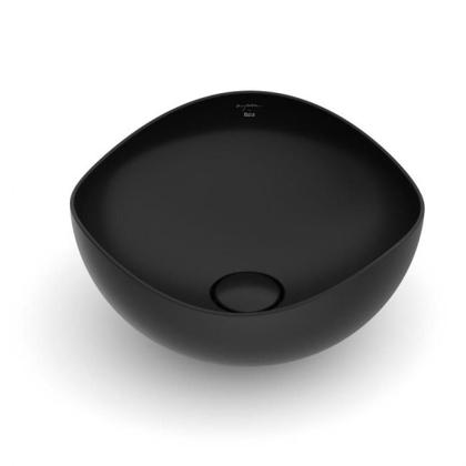 Imagem de Cuba De Apoio Redonda Ruy Ohtake Matte Black Roca 37,5cm