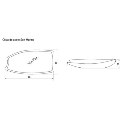 Imagem de Cuba de Apoio San Marino Nero Japi