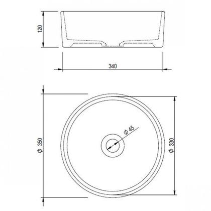 Imagem de Cuba de Apoio Sottile 12cmx35cmx35cm Japi