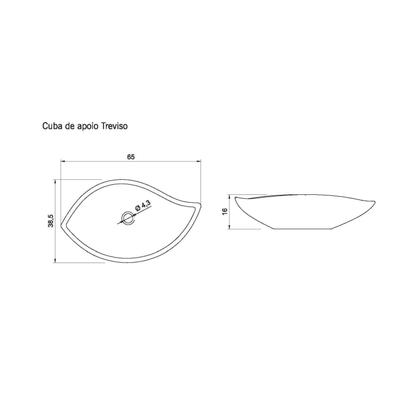 Imagem de Cuba de Apoio Treviso Travertino Japi