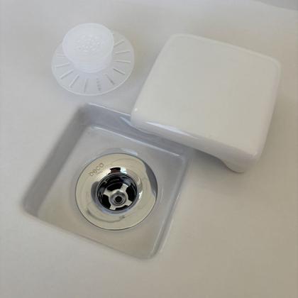 Imagem de Cuba de Embutir Deca Slim 55x45 Retangular Branca + Válvula + Sifão