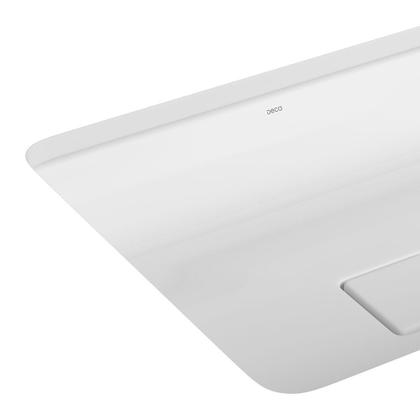 Imagem de Cuba de Embutir Deca Slim 55x45 Retangular Branca + Válvula + Sifão