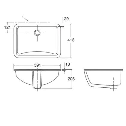 Imagem de Cuba de Embutir Kohler Ladena Retangular