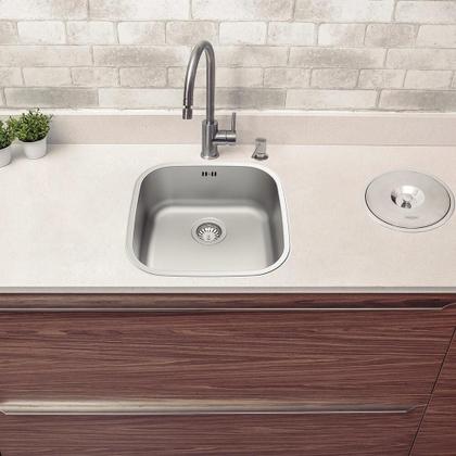 Imagem de Cuba de Embutir ou Sobrepor Tramontina Aria Maxi 40 BS em Aço Inox Acetinado 40x40 cm 94029103
