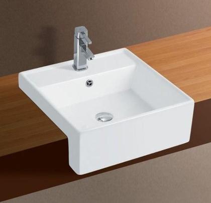 Imagem de Cuba De Louça Semi Encaixe Branca 41x41cm. Sollux 726a