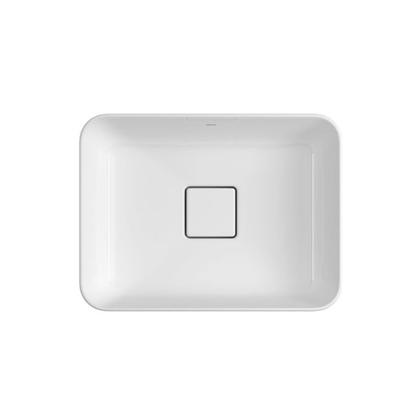 Imagem de Cuba De Semiencaixe Quadrada Slim 40x30x13cm Branco L.63040.17 - Deca