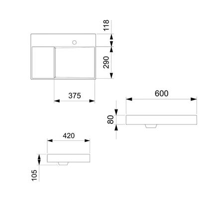 Imagem de Cuba de Sobrepor 60x42mm View Horizon