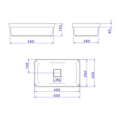 Imagem de Cuba de Sobrepor Deca 50X30 L.23050.17 Retangular Branca
