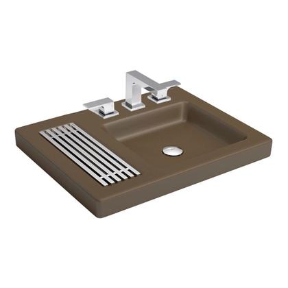 Imagem de Cuba de Sobrepor Lavatório Retangular 60,5X47,5cm Marrom Fosco - L.131.22