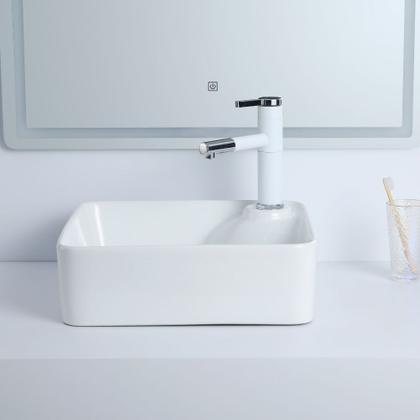 Imagem de Cuba Deend De Cerâmica AngoloLuce Para Banheiro 42x42x13cm