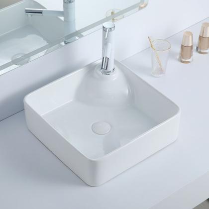 Imagem de Cuba Deend De Cerâmica AngoloLuce Para Banheiro 42x42x13cm