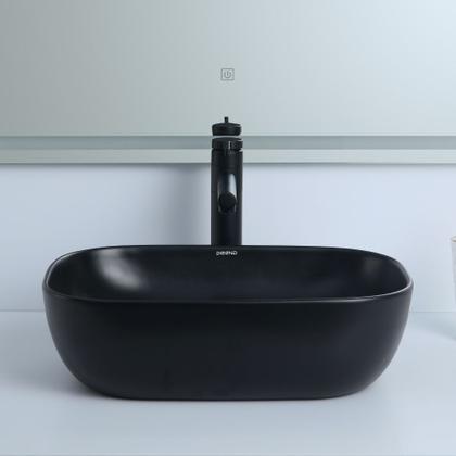 Imagem de Cuba Deend De Cerâmica CurvaNero Para Banheiro 50x40x14cm