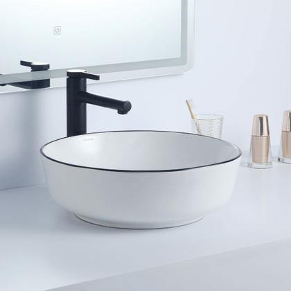 Imagem de Cuba Deend de Ceramica Orbita Linea Para Banheiro 41x41x13cm