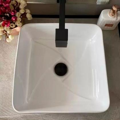 Imagem de Cuba Deend De Cerâmica Quadrina Para Banheiro 37x37 cm