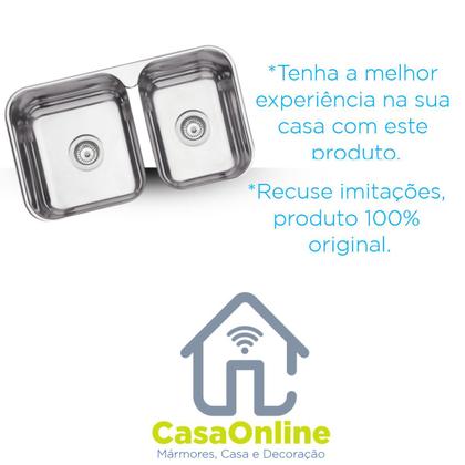 Imagem de Cuba Dupla 69x40 Isis 2C Polida Tramontina Ref: 94062/402