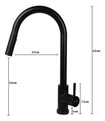 Imagem de Cuba Dupla Gourmet aço Inox Preta com Torneira Touch e tábua