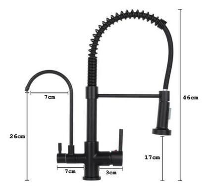 Imagem de Cuba Dupla Gourmet Black Inox + Torneira PARA Filtro Preta