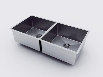 Imagem de Cuba Dupla Inox Quadrada Multiuso Versátil Cozinha Premium