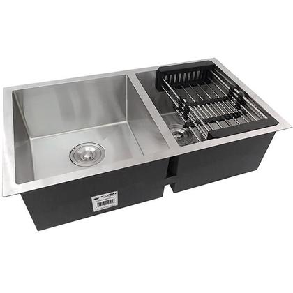 Imagem de Cuba Dupla Quadrada Inox 304 Gourmet 9040 Assimétrica