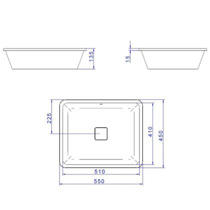 Imagem de Cuba Embutir Deca Slim L.33050.94 Retangular Ébano Fosco