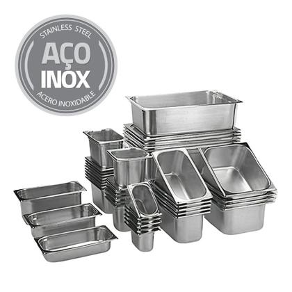 Imagem de Cuba Gastronomica Gn 1/1 6,5Cm Inox Para Carro Buffet - Magna