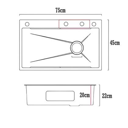 Imagem de Cuba Gourmet Cascata Aço Inox 304 com Torneira Premium