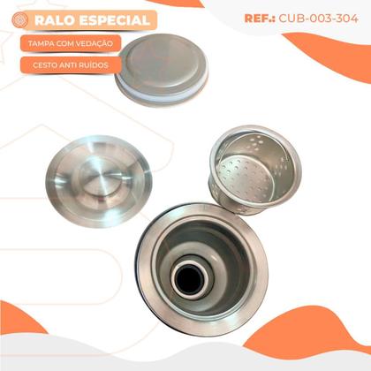 Imagem de Cuba Gourmet Cozinha Aço Inox 304 Com Acessórios 50x40cm