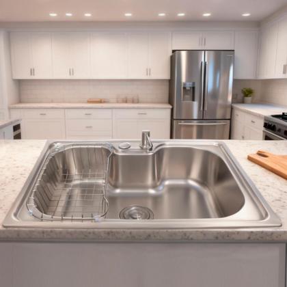 Imagem de Cuba Gourmet Cozinha Aço Inox Com Acessórios 50x40cm