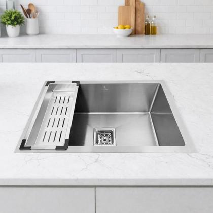 Imagem de Cuba Gourmet Quadrada Aço Inox 304 Escovada 60x40cm Premium Stillus Home
