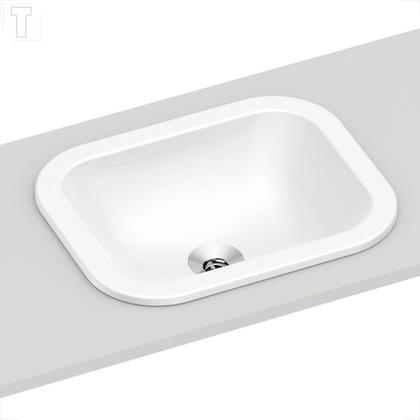 Imagem de Cuba incepa embutir/sobrepor retangular branca 39x31cm 