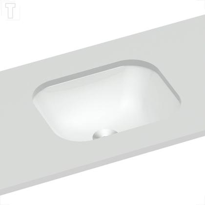 Imagem de Cuba incepa embutir/sobrepor retangular branca 39x31cm 