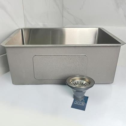 Imagem de Cuba Inox Gourmet 50x40 cm Quadrada De Embutir Bancada Pia Cozinha Aço Inox 304