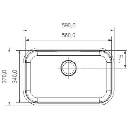 Imagem de Cuba Inox Invicta Cs2 Polido Sem Válvula 3,5 Docol 56x34x18 cm