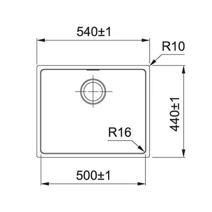 Imagem de Cuba Inox Retangular Franke Línea 50X40X20Cm