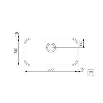 Imagem de Cuba Inox Tramontina Lavinia 56x34 A. Brilho C/valv 94024207