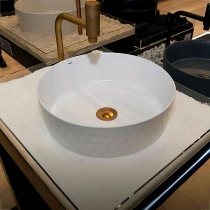 Imagem de Cuba japi de apoio solo redonda branco fosco