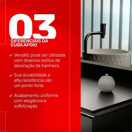 Imagem de Cuba japi de apoio solo redonda branco fosco