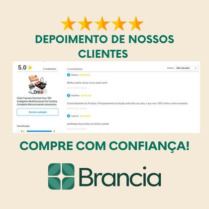 Imagem de Cuba Kit Cascata Torneira Gourmet Inteligente Inox 304 Multifuncional Pia Cozinha Smart Completa Premium Monocomando Acessórios Com Garantia