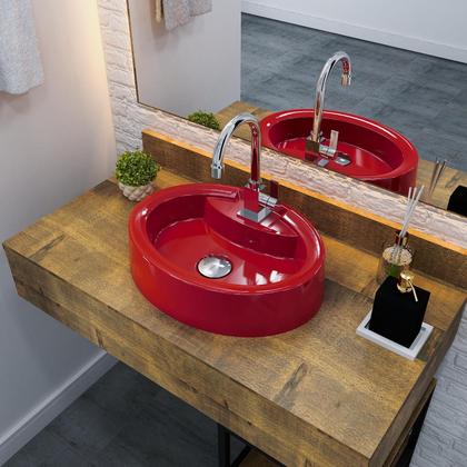 Imagem de Cuba O43 C/Torneira Luxo+Válvula Click 1.1/4+Sifão Crom+Flex