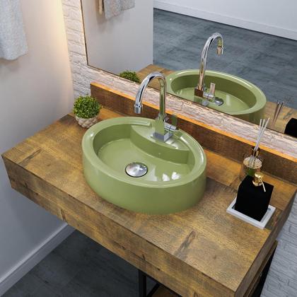 Imagem de Cuba O43 C/Torneira Luxo+Válvula Click 1.1/4+Sifão Crom+Flex