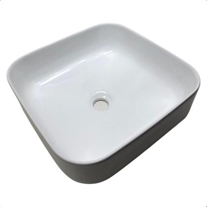 Imagem de Cuba Para Banheiro De Apoio Lavabo Camburi Quadrada 39x39cm