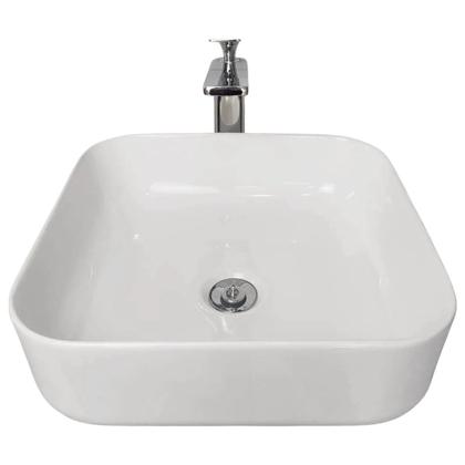 Imagem de Cuba Para Banheiro De Apoio Lavabo Camburi Quadrada 39x39cm