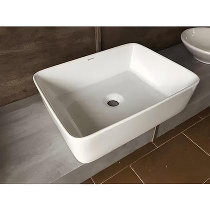 Imagem de Cuba para Banheiro Manplex 0507 Retangular 49x37cm Branca